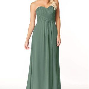 Azazie Strapless Dress - Yazmin - Eucalyptus
